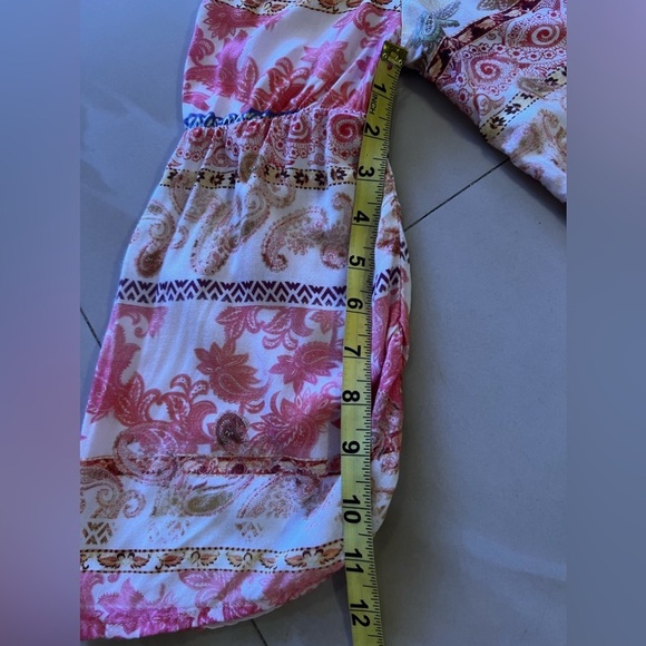 Rosa Nud Floral Print Pink Tunic Dress Beach Summer Lightweight Size Small - Picture 11 of 16